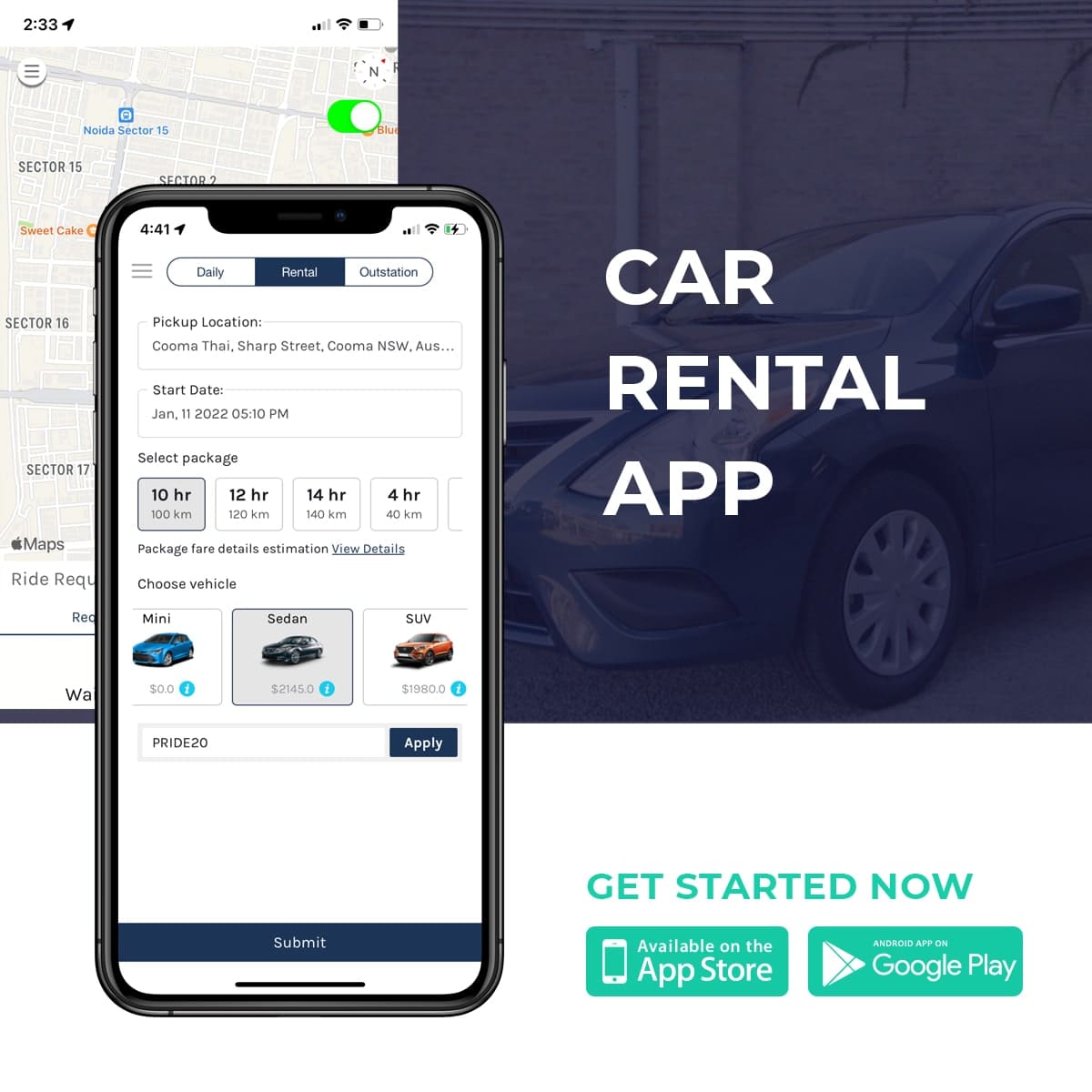 car rental app