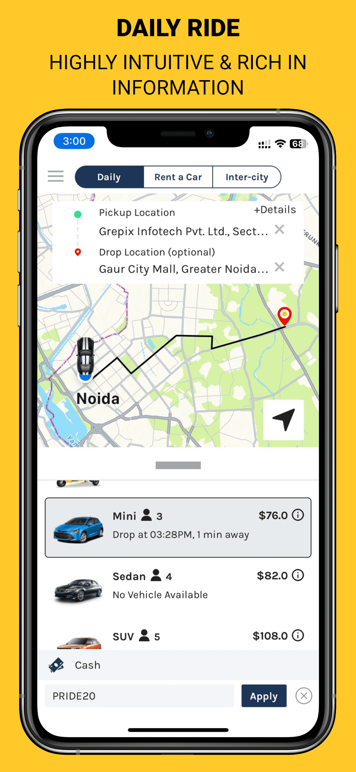 on demand ride sharing app