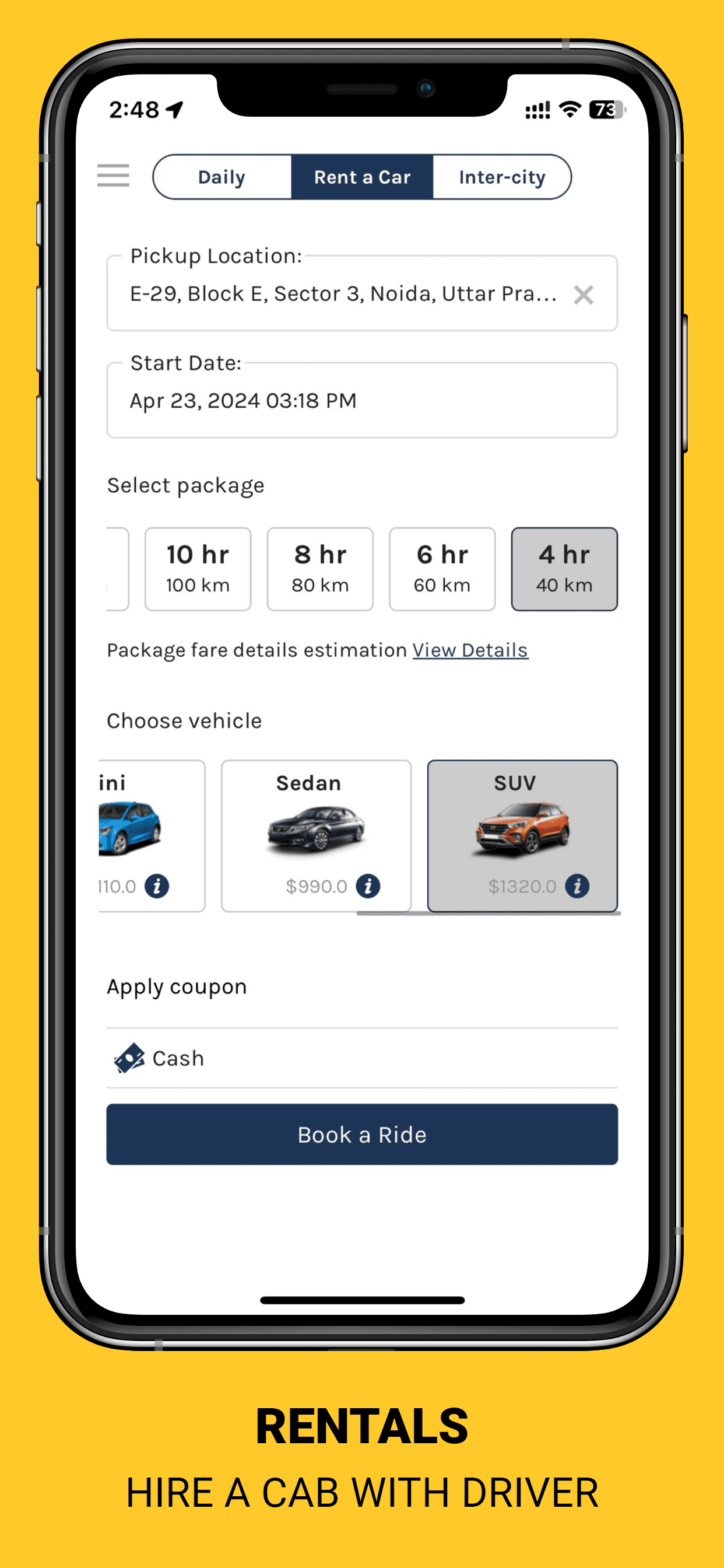99 Taxi Clone app