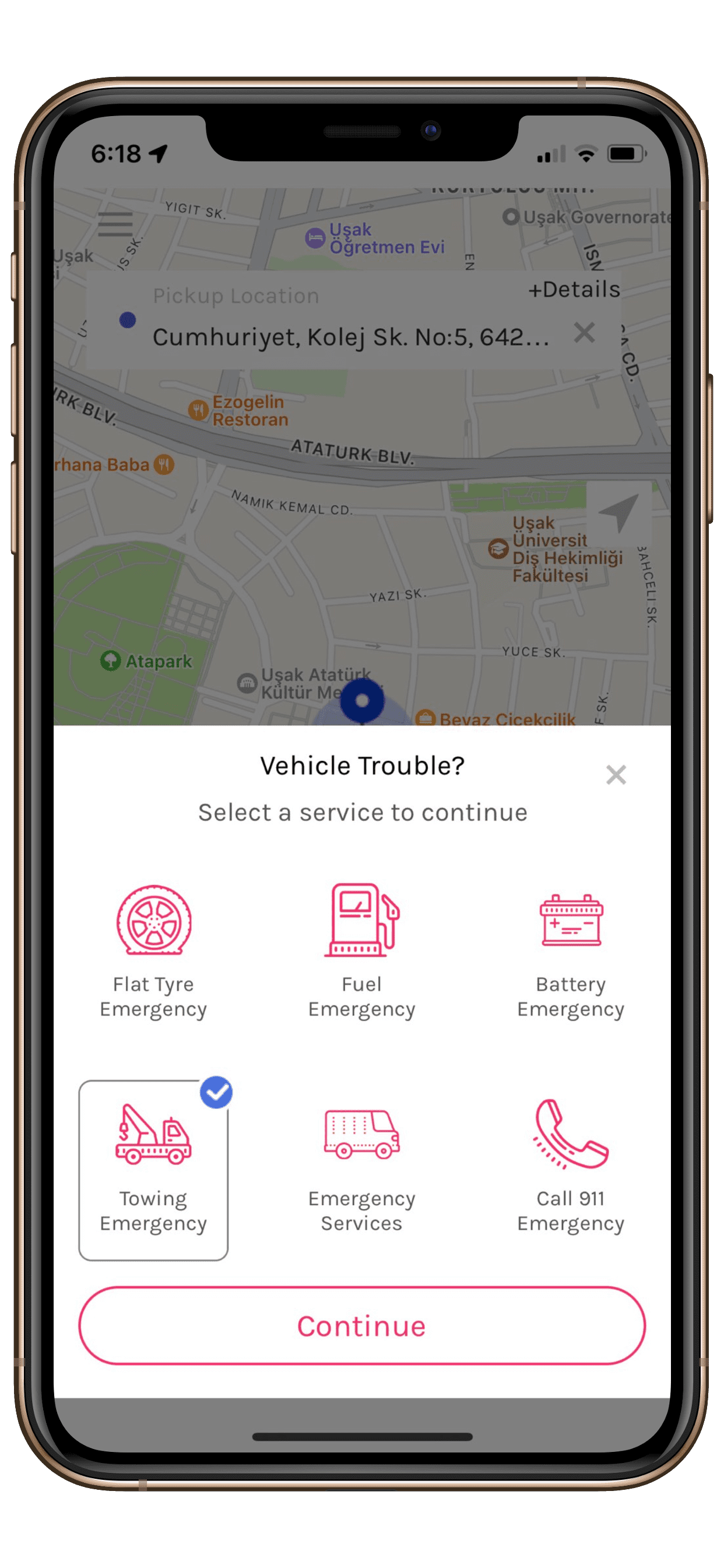 CAA Roadside Assistance clone app