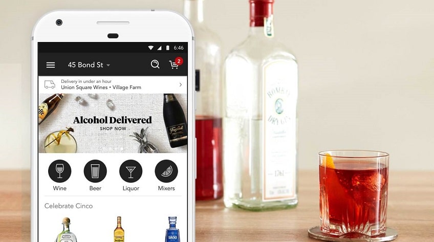 on-demand alcohol delivery app