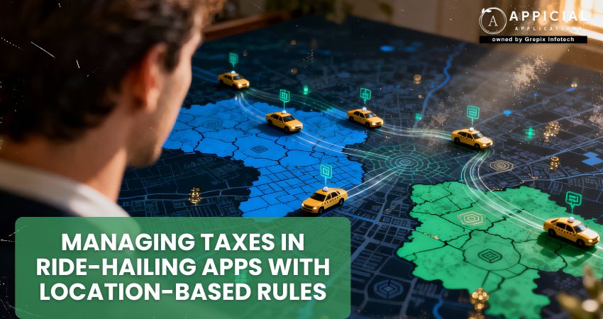 Managing Taxes in Ride-Hailing Apps with Location-Based Rules